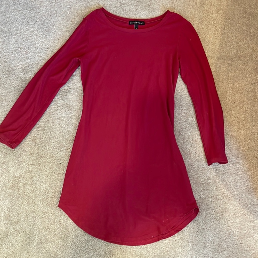 Derek Heart Long red t-shirt dress size M